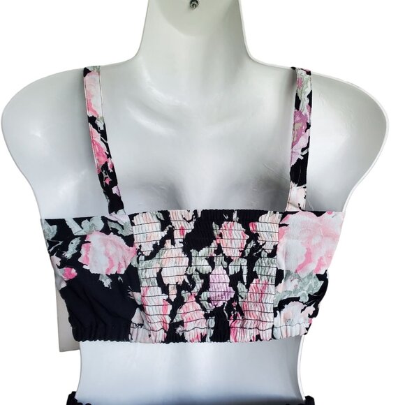 NWT FOREVER 21 FLORAL PRINT CROP TOP MED. - Picture 3 of 6
